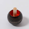 Turn over Spinning Top in grey with red | © Conscious Craft